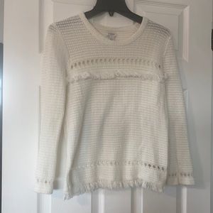 J. Crew Fringe Knit Sweater